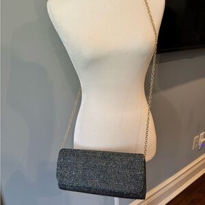 Urban Expressions Blue and Gold Crossbody Bag